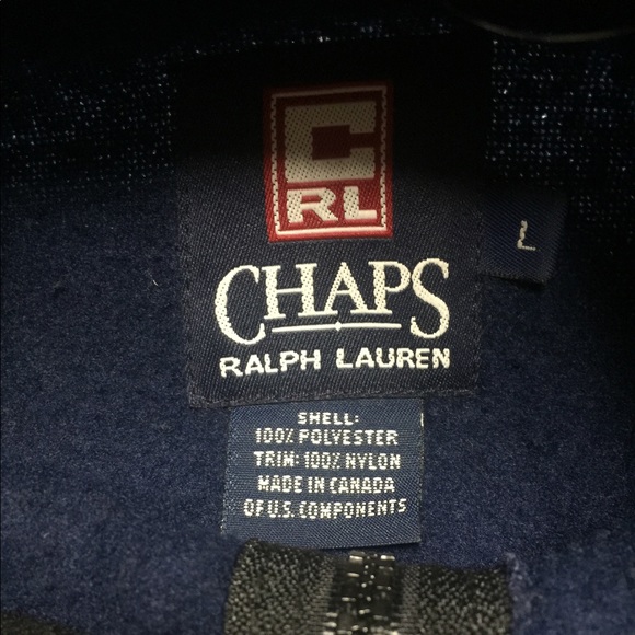 Sold❌90s Ralph Lauren fleece jacket L Chaps - Picture 5 of 8